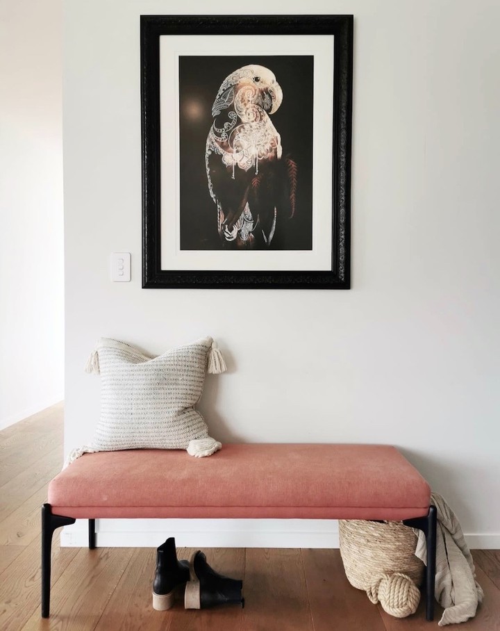 We love the power of art and its ability to give an otherwise plain space a real identity! This beautifully framed piece by @sofiaminson packs a lot of punch in this entryway.

📷: @newtonandkay 
🎨: @sofiaminson

#interiordesign #art #nzartist #frame #entryway #interiorstyling #interiorstyle #nzinteriordesign #nzart #print #timberflooring #interior